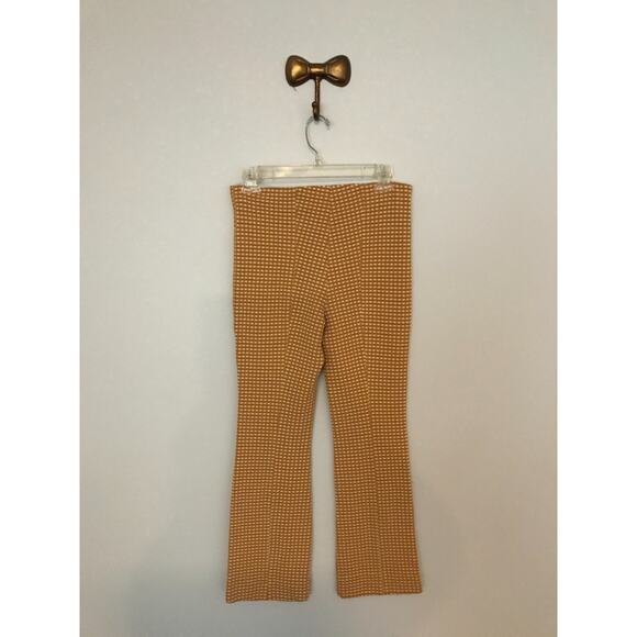 Anthropologie Maeve Mollie Flare Yellow/White Gingham Pants - Size Extra Small - Picture 2 of 11